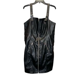 h and m leather dress Rokh x H&M Bandeau Dress With Leather Bra Black Size UK 2 4 6 8 10 12 US New